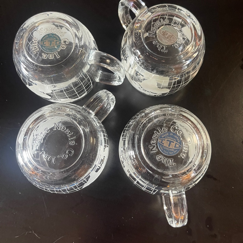 Nestle Clear Glass Coffee Mugs Set